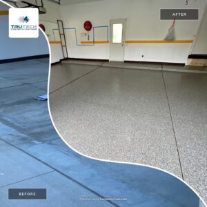 trutech concrete coatings garage floor before and after brighton image