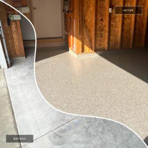trutech concrete coatings garage floor before and after novi image