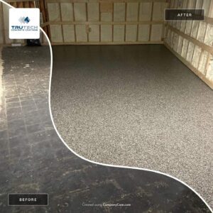 trutech concrete coatings garage floor before and after south lyon image